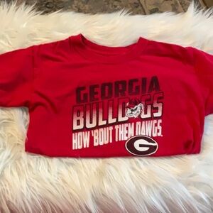 Hanes Red Short Sleeve Tee Georgia Bulldogs
